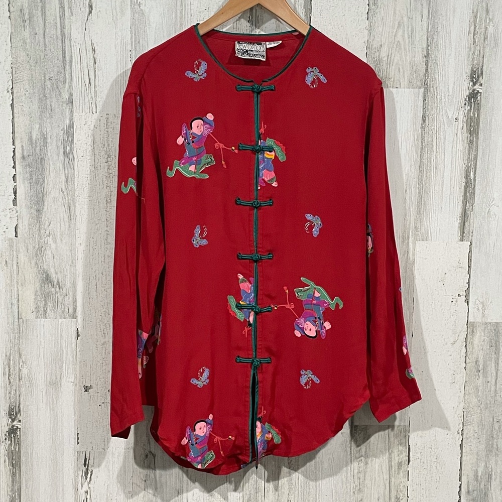 NEW OPTIONS Vintage Oriental Style Top Size Medium